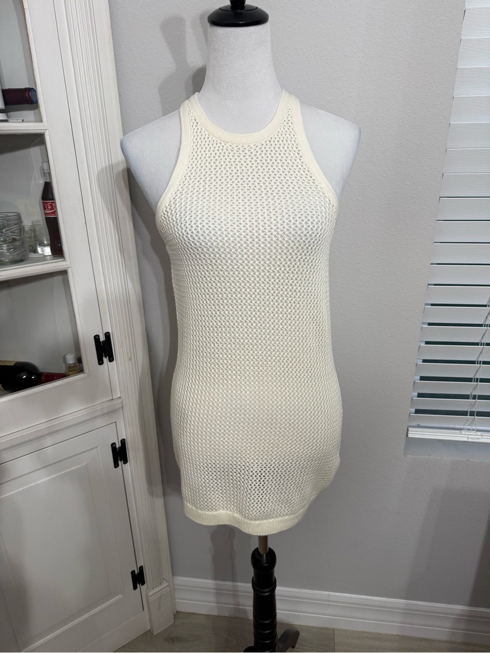 Abercrombie-Cream Knit Racerback Coverup Dress